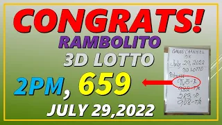 3D LOTTO/ 2D LOTTO/ 4D LOTTO, HEARING TODAY, JULY 29, 2022@GamingChannel15K36