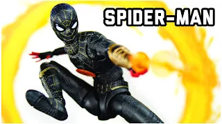 SH Figuarts Spider-Man: No Way Home Black & Gold Action Figure Review Tamashii Nations BANDAI