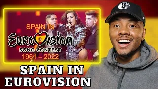AMERICAN REACTS To Spain in Eurovision Song Contest 1961-2022