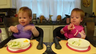 Twins try egg white omelet
