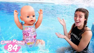 La muñeca Amelia en el parque acuático. Vídeos de juguetes. Vídeos para niñas pequeñas
