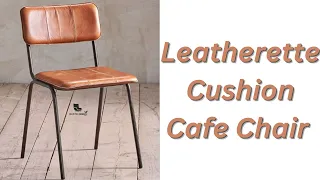 Leatherette Cushion Cafe Chair