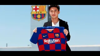 Hiroki Abe welcom to Barcelona. Real sign " Messi Japanese", Barca sign " Ronaldo Japanese ".