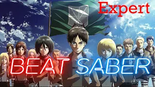 Shinzou Wo Sasageyo AOT OP -Beat Saber- (Expert)