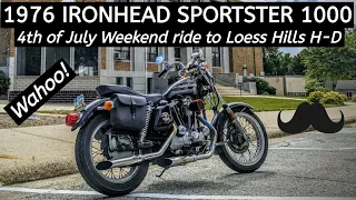 1976 Ironhead Sportster 4th of July Weekend Ride to Loess Hills H-D Wahoo!