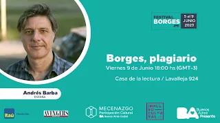 Borges, plagiario - Andrés Barba - Festival Borges 2023