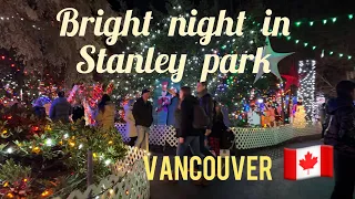 Walking tour :  The best beautiful bright  nights festival in Stanley Park/ Vancouver,BC, Canada🇨🇦