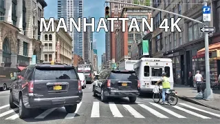 Driving Downtown - Manhattan 4K - New York City USA