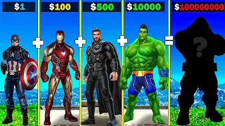 Fusing THOR IRONMAN CAPTAIN AMERICA and HULK into GOD SUPERHERO in GTA 5!