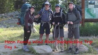 Henn Family 2018 Wind River Backpacking trip, Day1