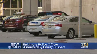 Baltimore Police Officer Assaulted By Unruly Suspect