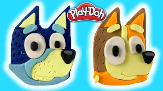 Bluey MOM & DAD (Bandit & Chilli) Play Doh DIY Creations! | Play & Create | Disney Jr