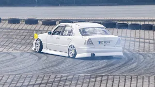 Modified Mercedes C (W202) with BIG TURBO 2.8L Engine (M104) | Drifts, Revs & Sounds