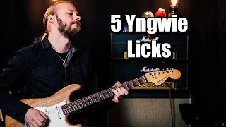 5 Yngwie Malmsteen Style Licks (Real Quick Lesson)