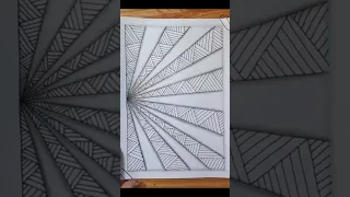 How to draw line pattern#art #zentangle #doodle #illusion #drawing #easyart #abstract #floral