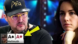 Phil Hellmuth TRAPS Liv Boeree With Pocket Aces - Crazy Poker Hand