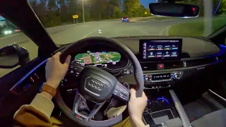 2023 Audi RS5 Coupe Competition - POV Night Drive (Binaural Audio)