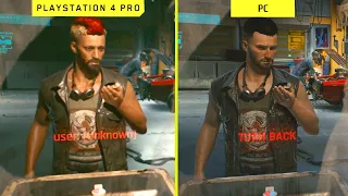 Cyberpunk 2077 PS4 Pro vs PC Early Graphics Comparison