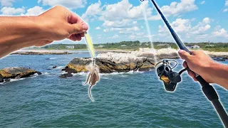 Fishing for Whatever Bites off this New England Cliff!