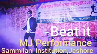 Beat it Micheal Jackson best performance on Sammilani Institution School ❤- Angkon Sikder