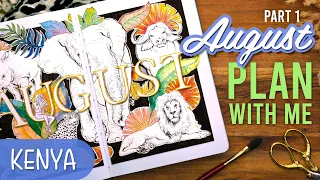 AUGUST Bullet Journal Setup 2022 PLAN WITH ME 🌍 Kenya Part 1 🇰🇪