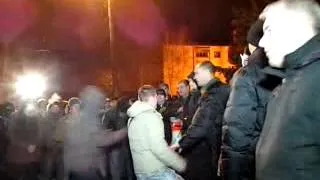 Нарада мітингувальників та вимоги о СБУ 19.02.2014. Хмельницький