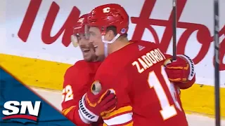 Nikita Zadorov Nets First Career Hat Trick In Flames' Season Finale vs. Sharks