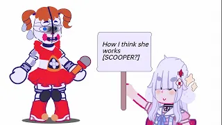 How I think circus baby works with the scooper and ice cream