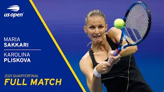 Maria Sakkari vs Karolina Pliskova Full Match | 2021 US Open Quarterfinal