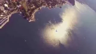 Wingsuit jump without a parachute