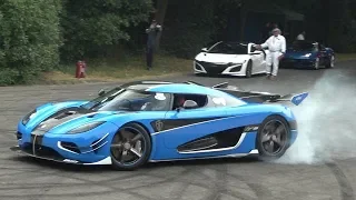 Best Supercar Sounds Of Goodwood Festival Of Speed 2018 (Donuts, Burnouts, drifts and Full Throttle)