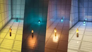 Minecraft Colored Lighting Shaders Comparison (Voxlementary, SEUS PTGI, MollyVX, NostalgiaVX, ...)