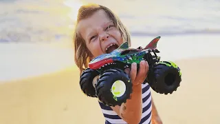 Painting Monster Trucks at the Beach!