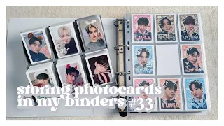 ✰ storing new photocards in my binders #33 ✰ ateez, zb1, cravity, enha, cix, txt + more *300 cards*