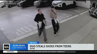 Armed robbery suspects steal shoes from teens in Irvine