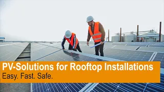 Weidmüller Photovoltaic Solutions for Rooftop Installations – Easy. Fast. Safe.