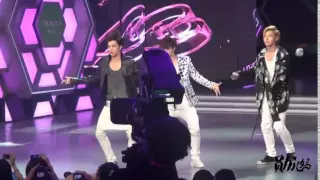 Fancam 120703 Kris, Chanyeol , Kai & Lay perform Two Moons @ Happy Camp