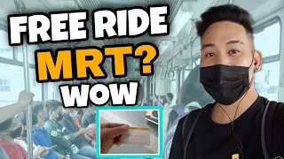 LEGIT MRT FREE RIDE ! ANG SWERTE KO NAMAN.