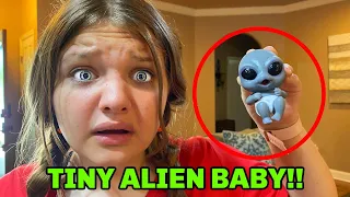 TINY ALIEN in our HOUSE! TINY BABY ALIEN SENDS AUBREY & CALEB to SPACE! SOMETHING is GOING ON!