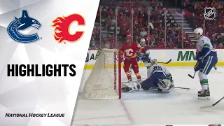 Canucks @ Flames 10/1/21 | NHL Highlights