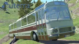 Outerra - Old Bus Driving on a Mountain Dirt Road
