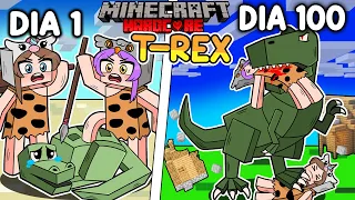 🦖Sobreviví 100 DÍAS siendo un T-REX en Minecraft HARDCORE!