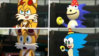 Sonic The Hedgehog Movie Sonic Birthday Party vs Tails Sonic Boom Uh Meow All Designs Compilation
