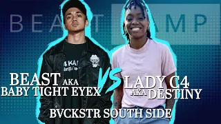 Beast aka Baby Tight Eyez vs Lady C4 / Lady S. Dot aka Destiny I BVCKSTR South Side