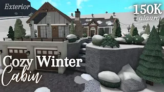 Cozy Winter Cabin Exterior - 150K - Bloxburg Speed Build