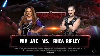WWE2K22 Nia Jax VS Rhea Ripley en Elimination Chamber