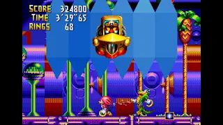 Knuckles' Chaotix Sega 32X 2 player 60fps