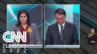 Tebet (MDB) responde pergunta sobre educação; Bolsonaro (PL) comenta | CNN BRASIL