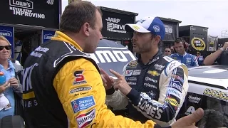 Johnson and Newman exchange words