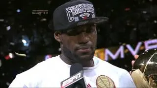 LeBron James Interview on Championship and Finals MVP (NBA Finals 2013)
